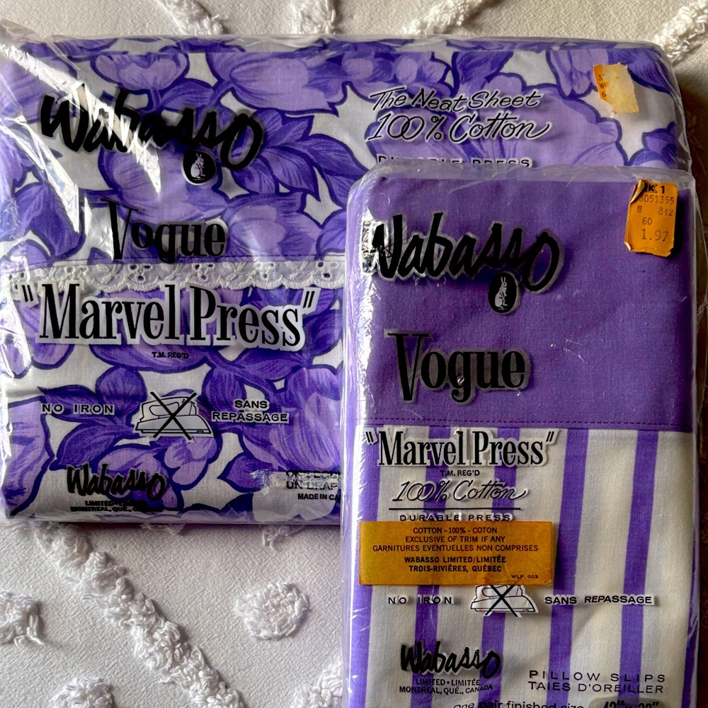 Vintage wabasso sealed bedding
Purple Retro!